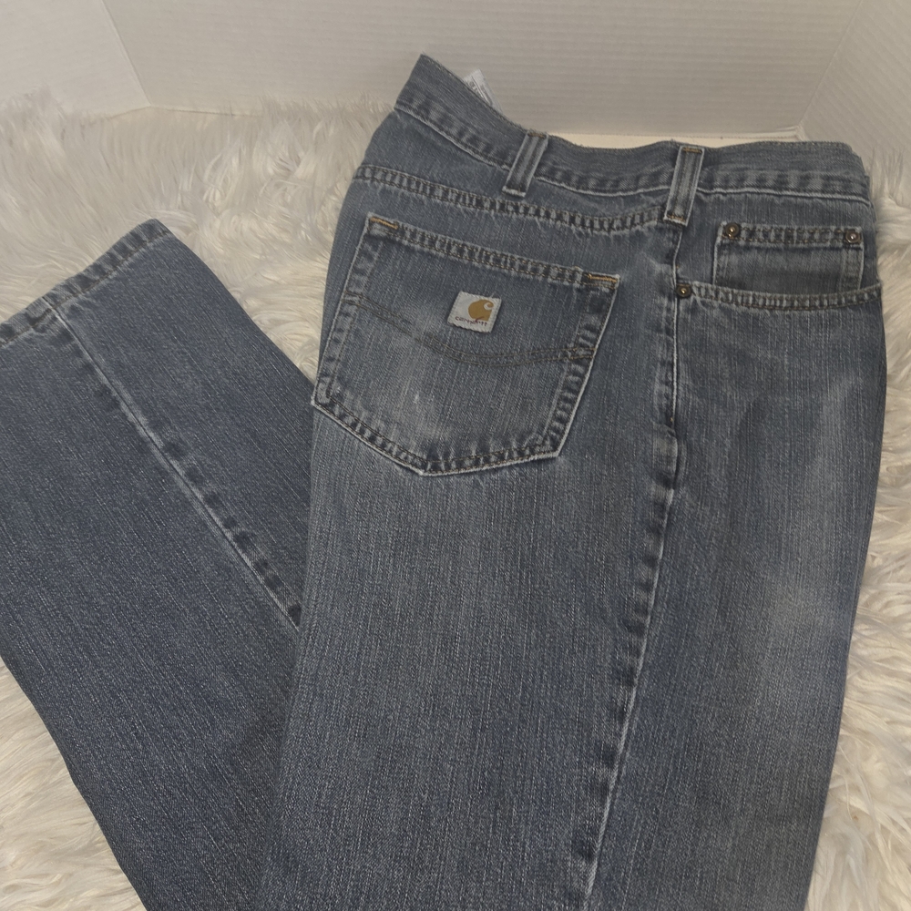 Carhartt Relax Straight-Leg Fit Denim Jeans - Medium Wash Blue, Size 34x30